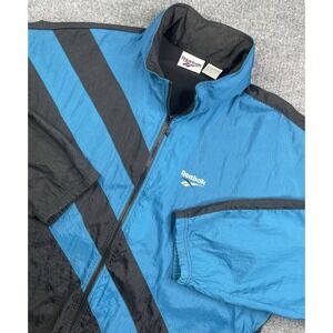 Vintage 90's Reebok‎ Jacket Men's XL Nylon Lightweight Running Track Windbreaker